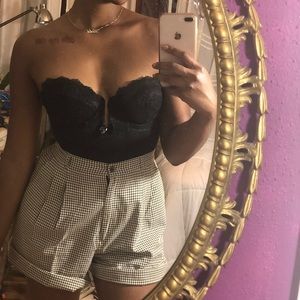 Vintage checkered Bermuda shorts